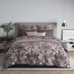 КПБ 1,5 сп бязь ЛЮКС Констанция (Constance) (цветы, чёрный) рис. 995