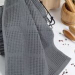 Полотенце вафельное 260 гр/м2, 65х135, арт. CW 65-135, 910-серый